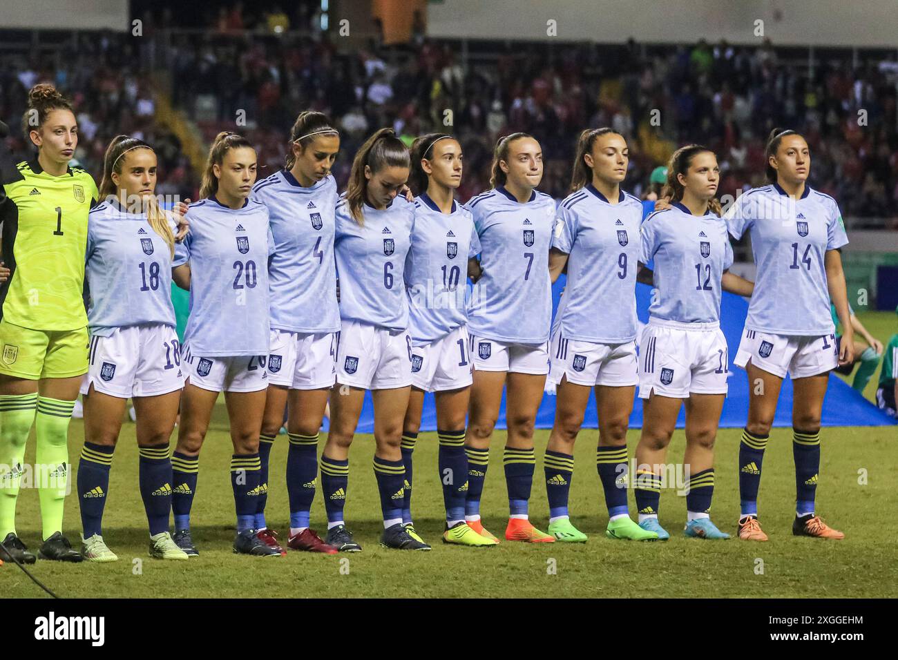 Adriana Nanclares, Izarne Sarasola, Asun Martinez, Sonia Majarin, Ariadna Mingueza, Julia Bartel, Ornella Vignola, Inma Gabarro, Esther Laborde und Fi Stockfoto