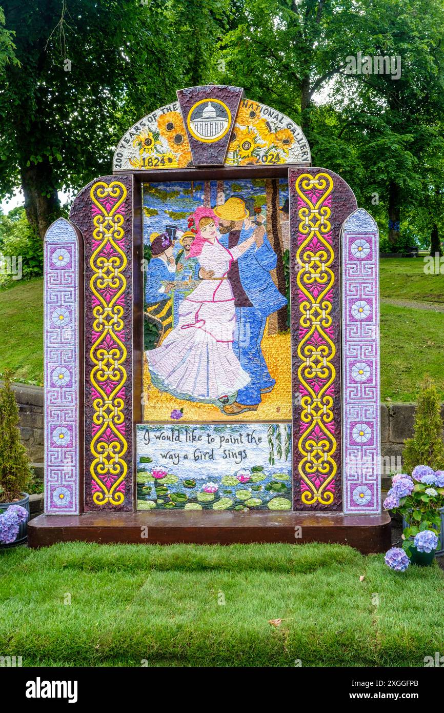 Dekorierte Brunnen in Buxton, Derbyshire, Teil des jährlichen Wells Dressing Festivals Stockfoto