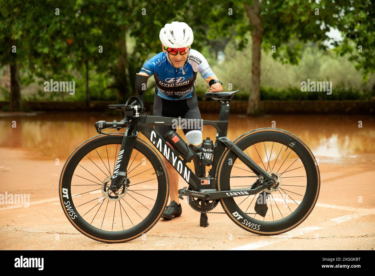 Ricardo Ten Ist Ein spanischer Athlet, der im Para-Schwimmen und Para-Radfahren antritt. Er gewann acht Medaillen bei den Paralympischen Sommerspielen zwischen 1996 und 1989 Stockfoto