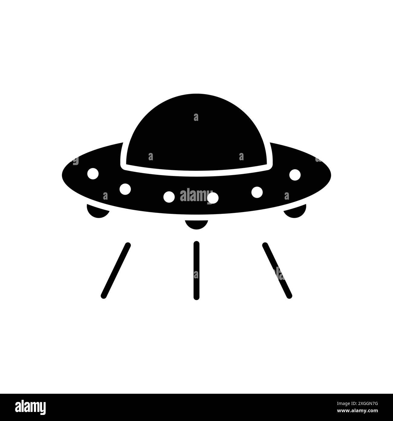 ufo-Symbolvektor-Designvorlage in weißem Hintergrund Stock Vektor