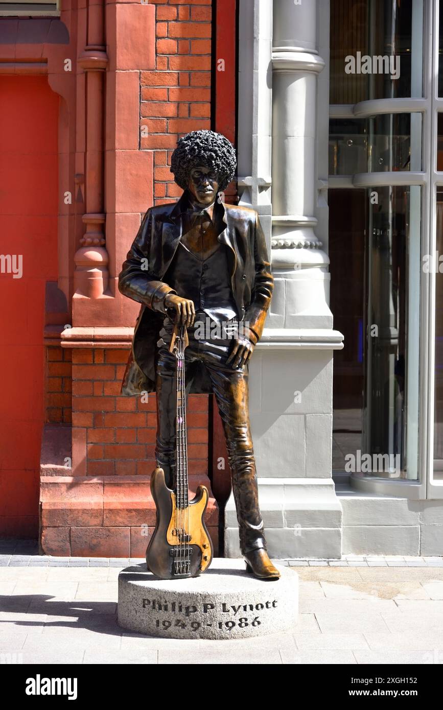 Phil Lynott Statue Dublin Nordirland Stockfoto