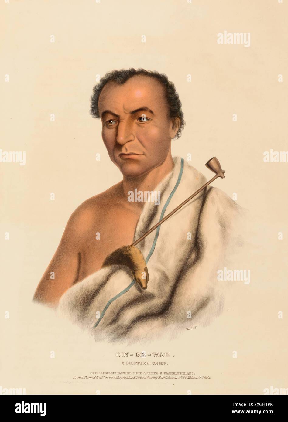 On-Ge-Wae. A Chippewa Chief ca. 1837-1844, Indianer, historische Indianerstämme aus Nordamerika, Charles Bird King 1785-1862, historisch, digital re Stockfoto