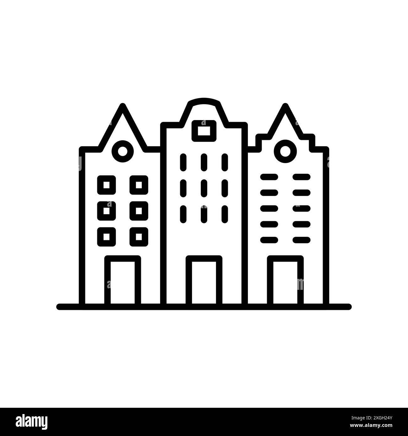 Amsterdam Icon Vektor-Logo-Set-Kollektion oder Bündelpackung Stock Vektor