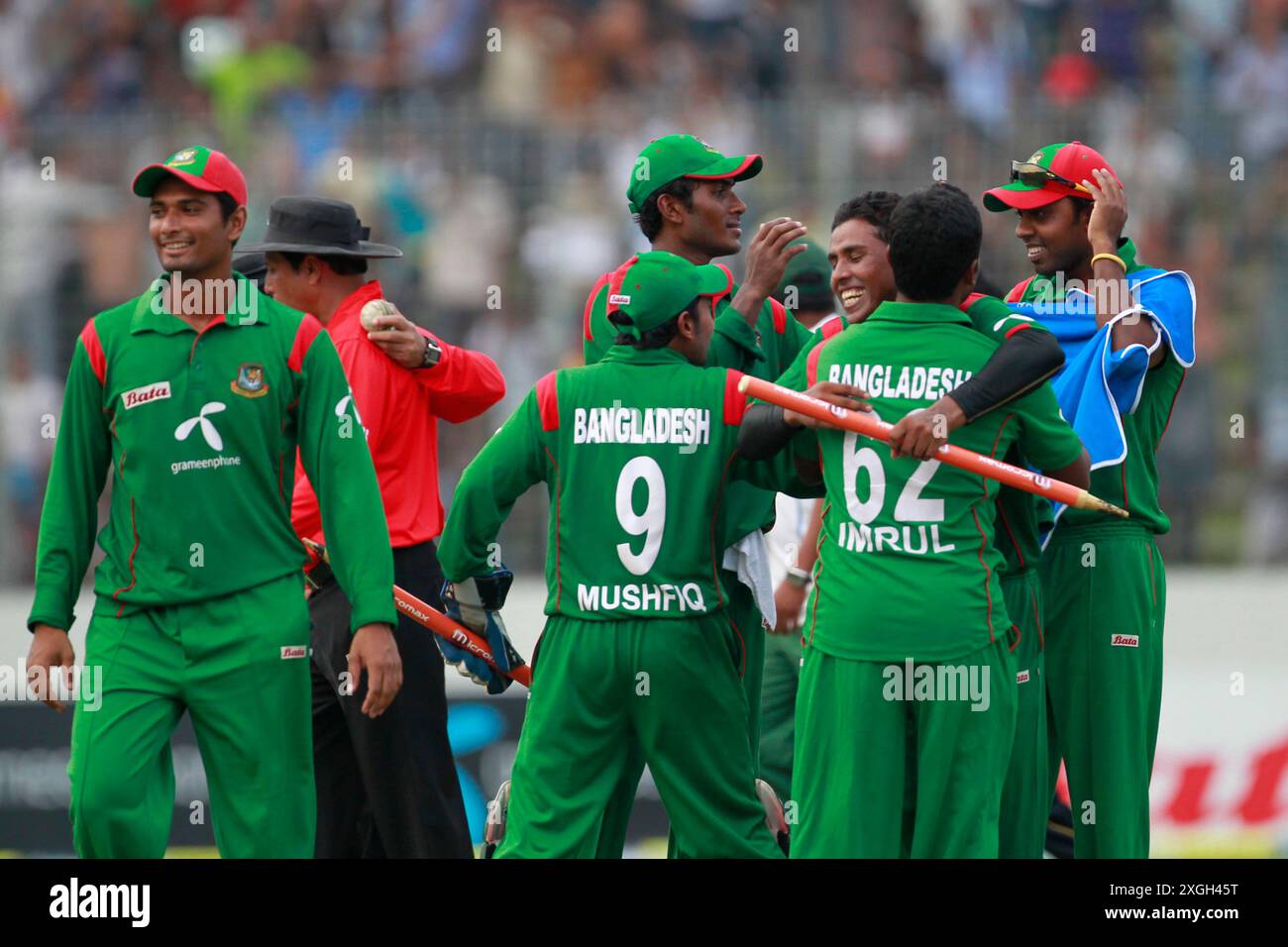 Bangladesch-Neuseeland One Day Inter National (ODI) fünf und letzte Spiele von fünf Spielserien im Sher-e-Bangla National Cricket Stadium in Mirpur, DH Stockfoto