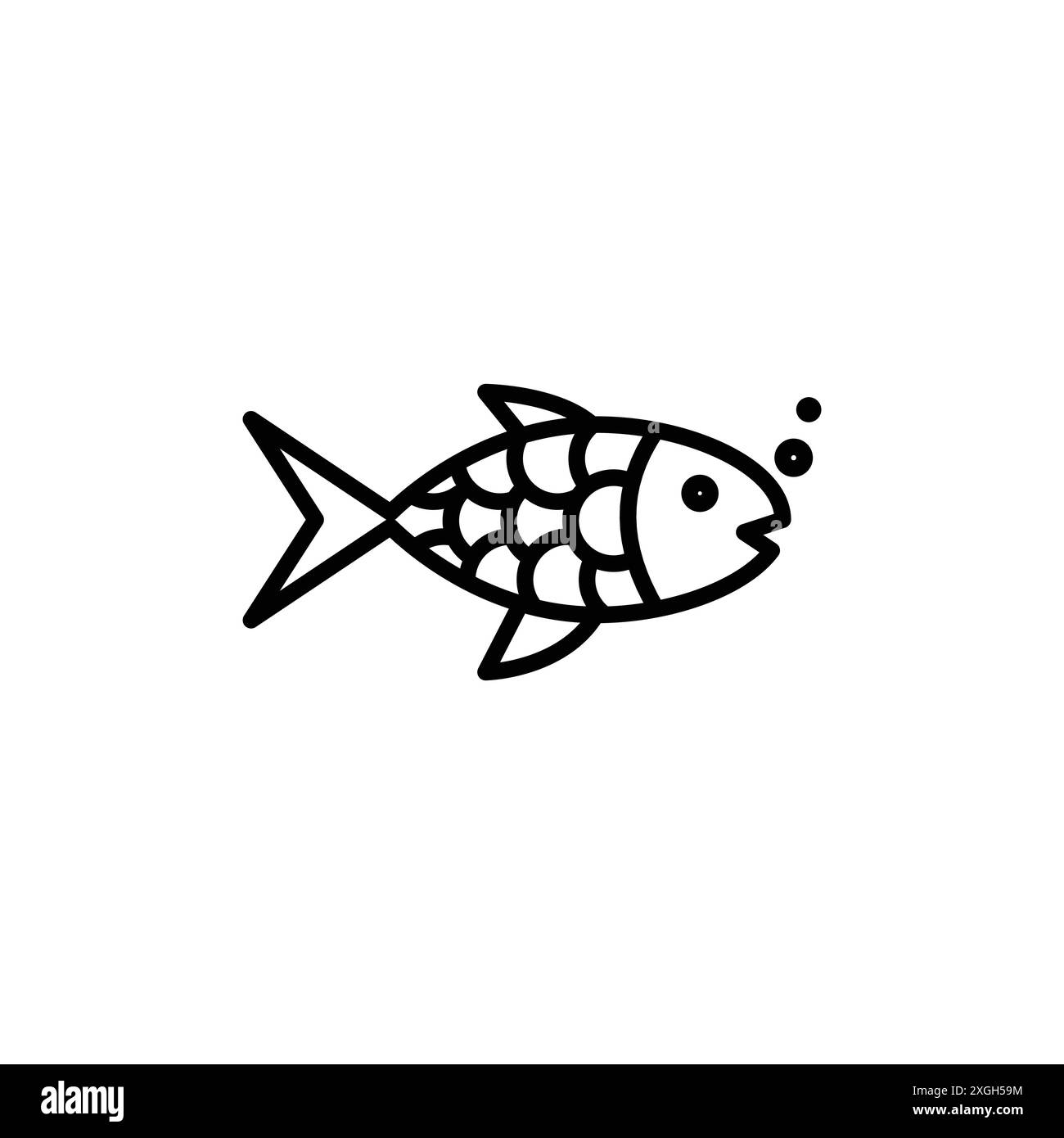 Fischsymbol Vektor-Logo-Set-Kollektion oder Bundle Pack-Gruppe Stock Vektor