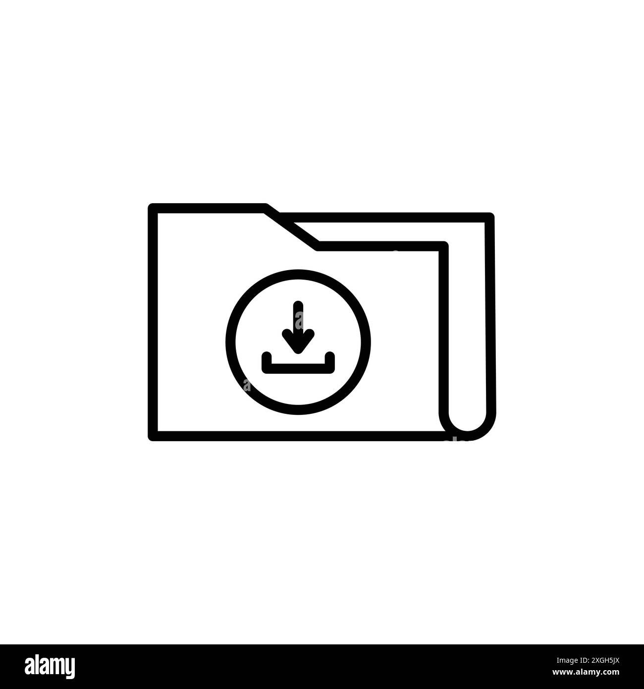 Ordner Download Symbol Vektor Logo Set Collection oder Bundle Pack Group Stock Vektor