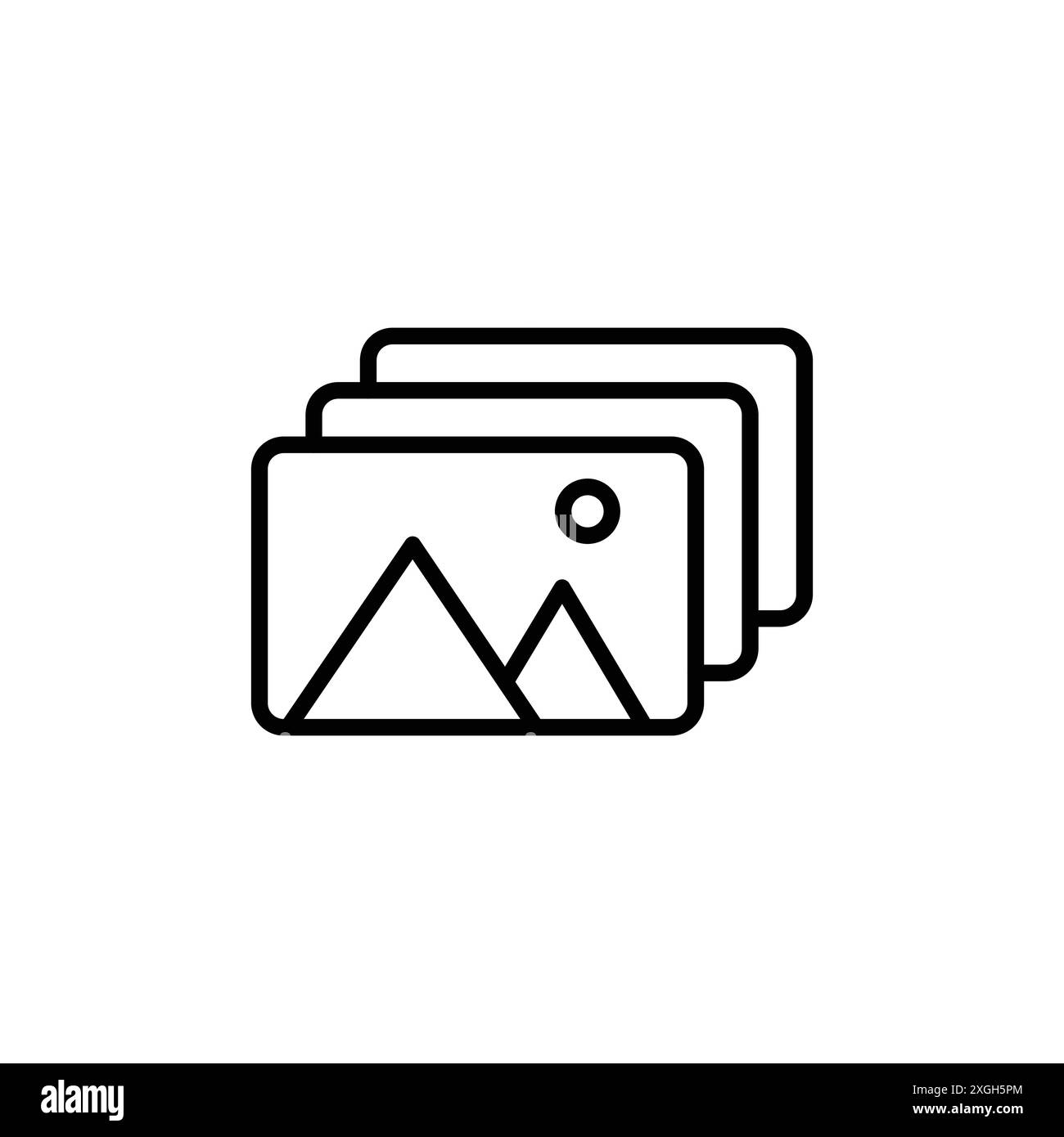 Galerie-Symbol Vektor-Logo-Set-Sammlung oder Bündelpackung Stock Vektor