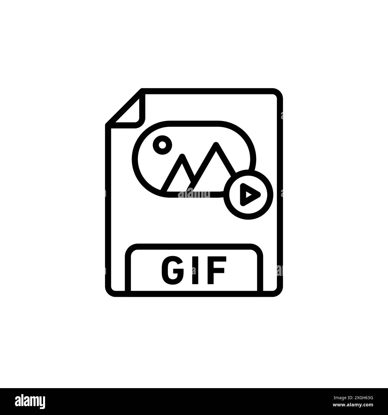 GIF-Symbol Vektor-Logo-Set Sammlung oder Bündelpackungsgruppe Stock Vektor