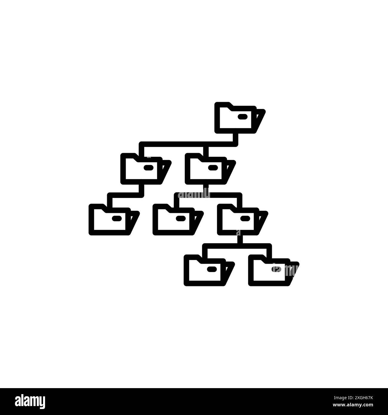 Ordnerbaumsymbol Vektor-Logo Set Collection oder Bundle Pack Group Stock Vektor