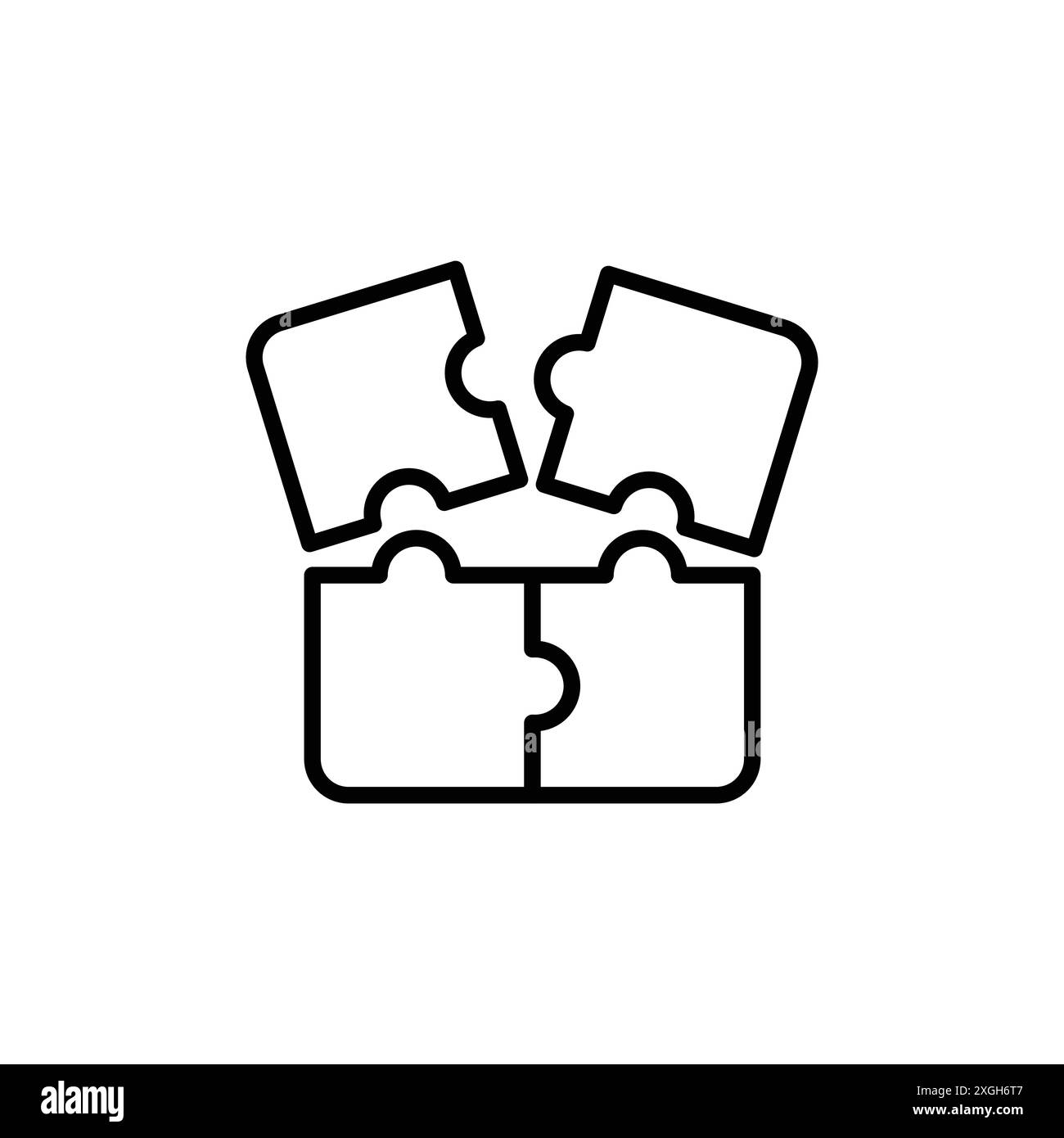 Puzzle-Symbol Vektor-Logo-Set-Sammlung oder Bündelpackung Stock Vektor