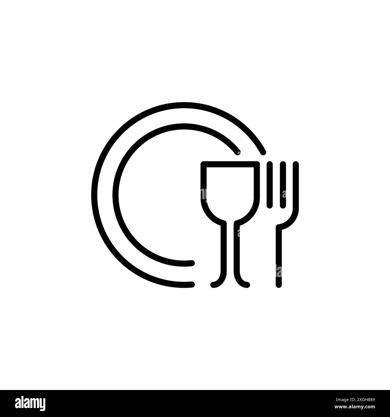 Restaurant-Symbol-Vektor-Logo-Set-Kollektion oder Bundle-Pack-Gruppe Stock Vektor