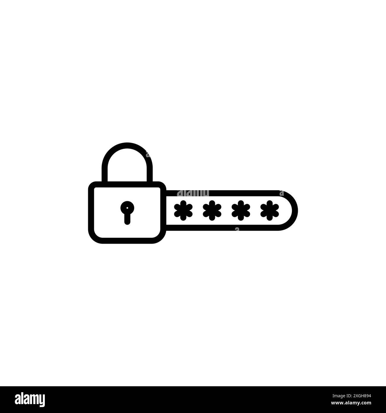 Kennwortsymbol Vektor Logo Set Collection oder Bundle Pack Group Stock Vektor