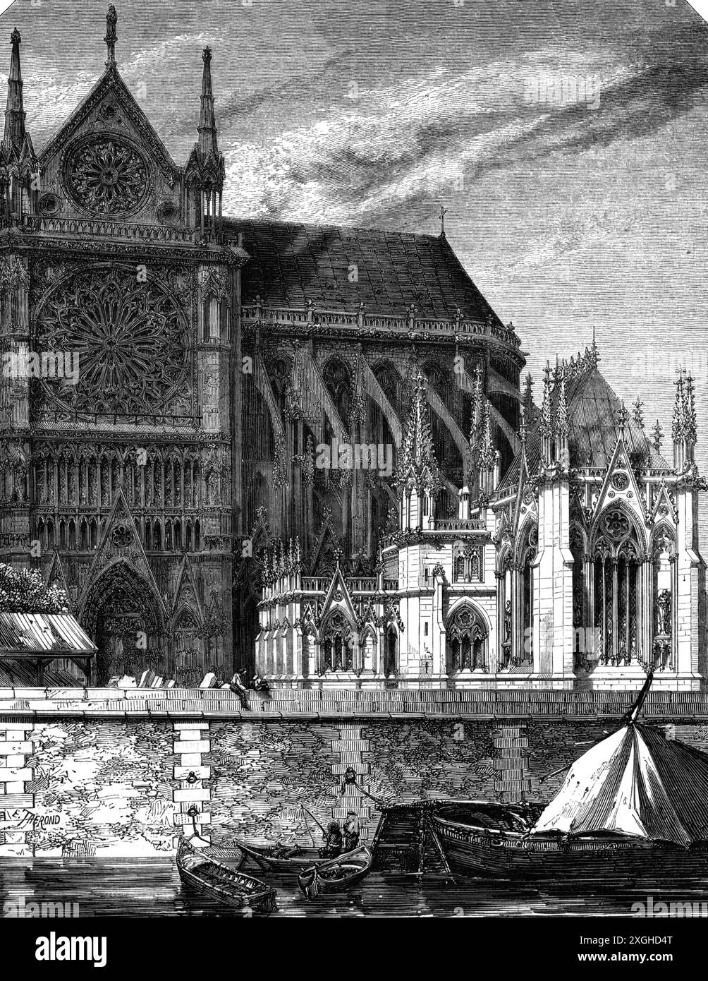 Geographie / Reise historisch, Frankreich, Städte und Gemeinden, Paris, Kirchen, Notre Dame de Paris, das URHEBERRECHT DES KÜNSTLERS MUSS NICHT GELÖSCHT WERDEN Stockfoto