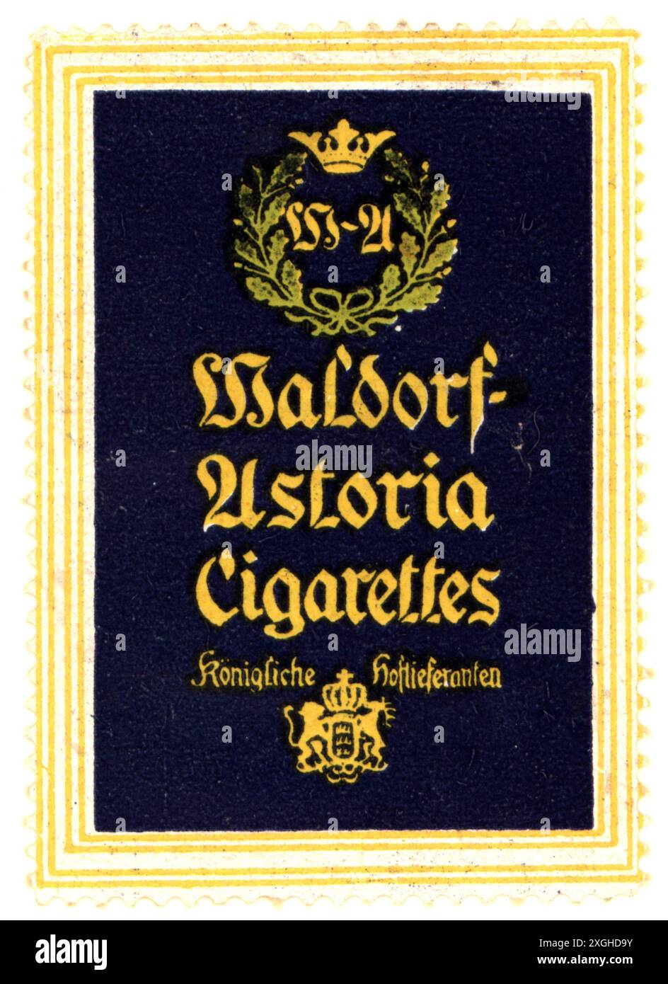 Werbung, Tabak, Waldorf-Astoria Zigaretten, Waldorf-Astoria-Zigarettenfabrik, ADDITIONAL-RIGHTS-CLEARANCE-INFO-NOT-AVAILABLE Stockfoto