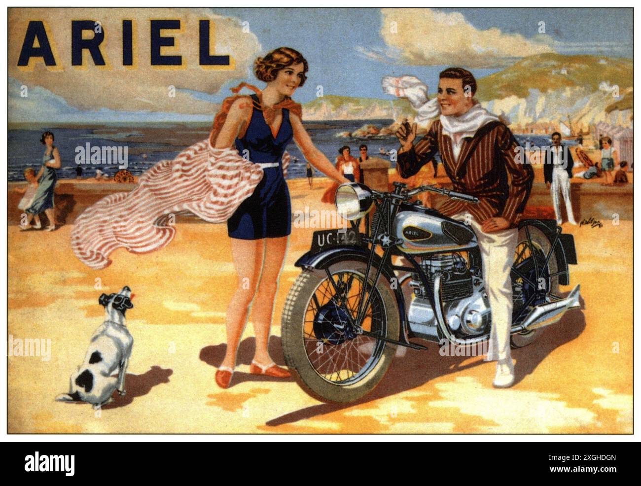Werbung, Transport / Transport, Ariel Square vier Motorrad, Design: Edward Turner, ADDITIONAL-RIGHTS-CLEARANCE-INFO-NOT-AVAILABLE Stockfoto