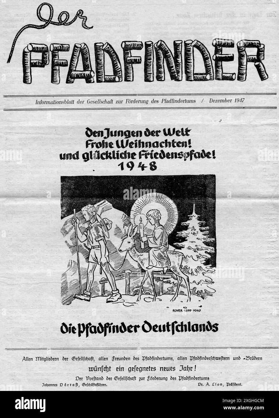 Presse / Medien, Zeitschriften, „der Pfadfinder“, Titelseite, Illustration von Sepp Rover, ADDITIONAL-RIGHTS-CLEARANCE-INFO-NOT-AVAILABLE Stockfoto