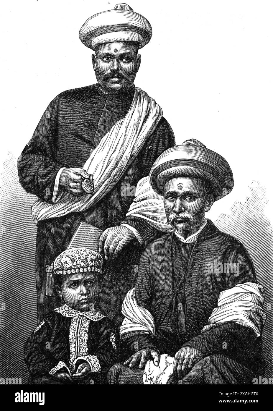 Geographie / Reise historisch, Indien, Menschen, indische Händler, Holzstich, Ende des 19. Jahrhunderts, ZUSÄTZLICHE RECHTE-CLEARANCE-INFO-NICHT-VERFÜGBAR Stockfoto