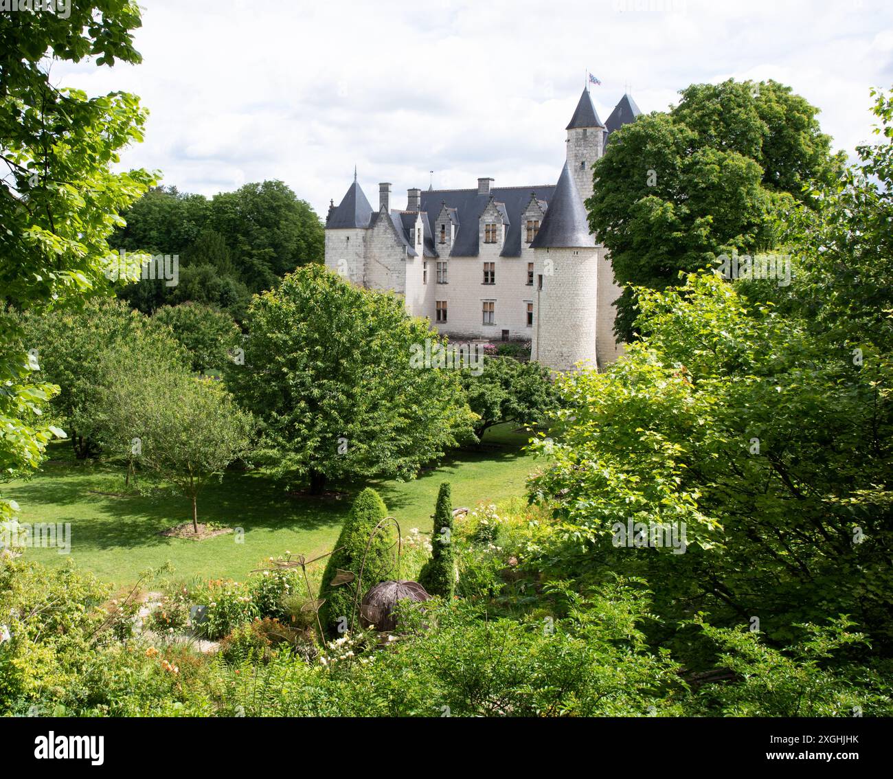 Garten Château du Rivau Stockfoto