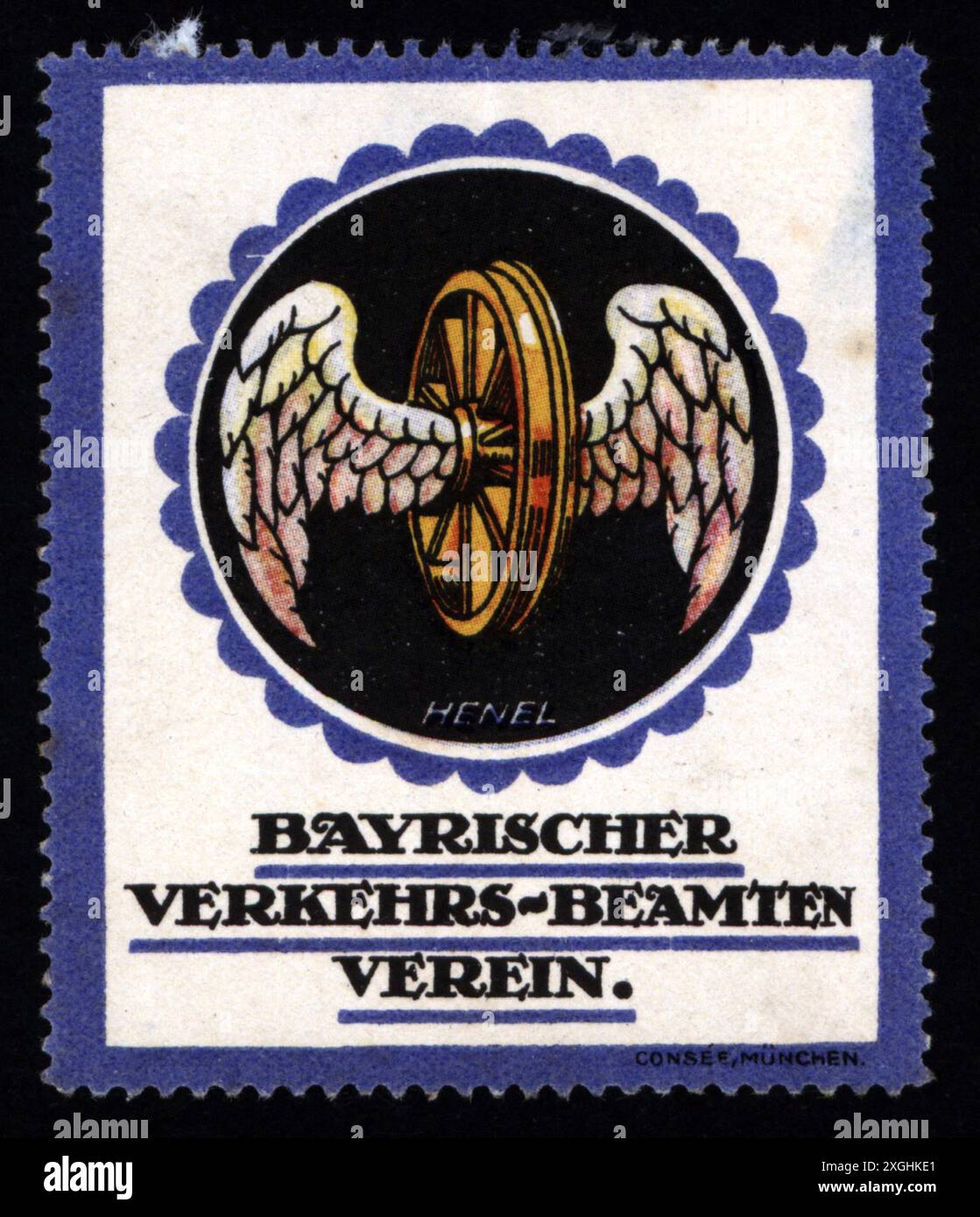 Werbung, Vereine, Bayerische Transportoffiziersgesellschaft, Posterstempel, circa 1910, ZUSÄTZLICHE-RECHTE-FREIGABE-INFO-NICHT-VERFÜGBAR Stockfoto