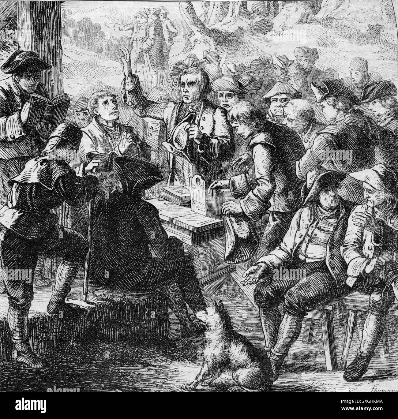 Religion, Christentum, protestanten, Eid der Salzburger protestanten in Schwarzach, 5,8.1731, ADDITIONAL-RIGHTS-CLEARANCE-INFO-NOT-AVAILABLE Stockfoto