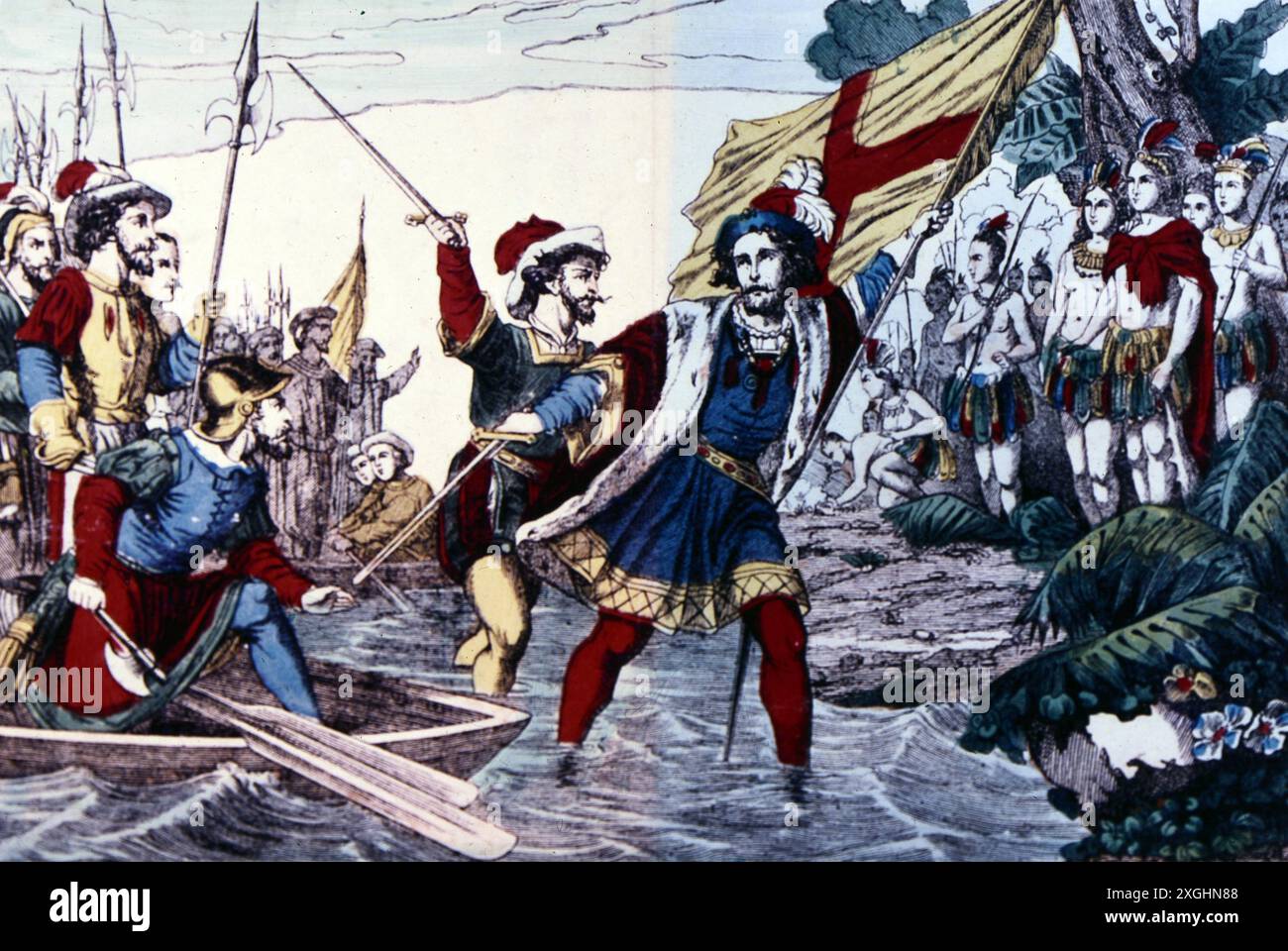 Columbus, Christopher, 1451 - 20.5,1506, italienischer Navigator und entdecker, halbe Länge, ADDITIONAL-RIGHTS-CLEARANCE-INFO-NOT-AVAILABLE Stockfoto