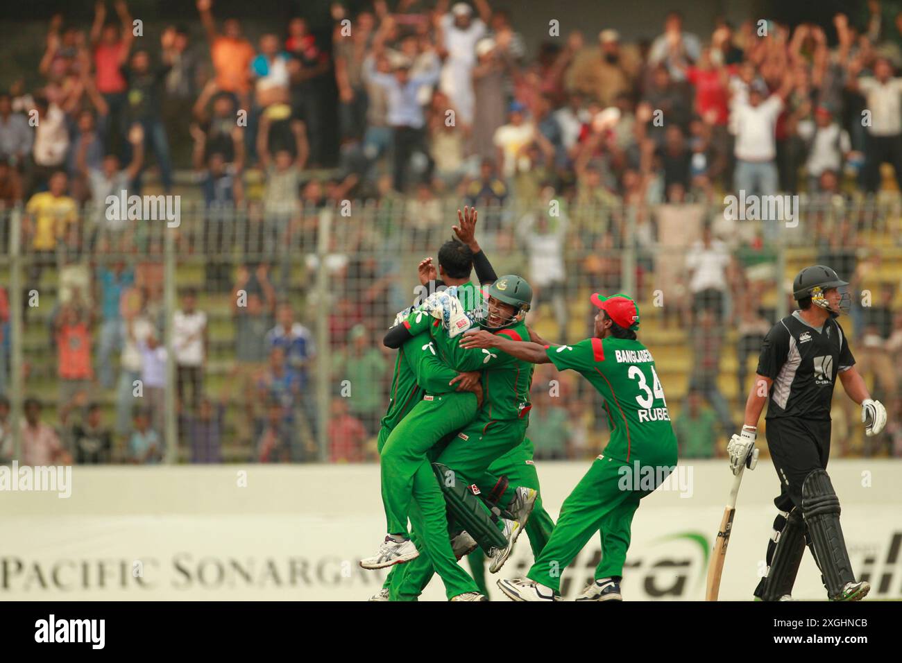 Bangladesch-New Zealand One Day Inter National (ODI): Viertes Spiel von fünf Matches im Sher-e-Bangla National Cricket Stadium in Mirpur, Dhaka, Bang Stockfoto