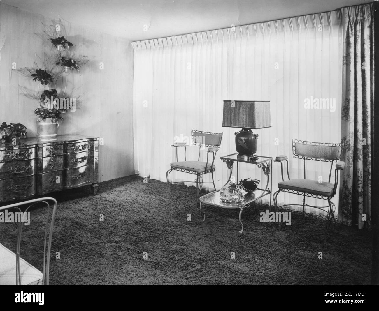 Einrichtung, Zimmer, Ersatzschlafzimmer, USA, 1950er Jahre, ADDITIONAL-RIGHTS-CLEARANCE-INFO-NOT-AVAILABLE Stockfoto
