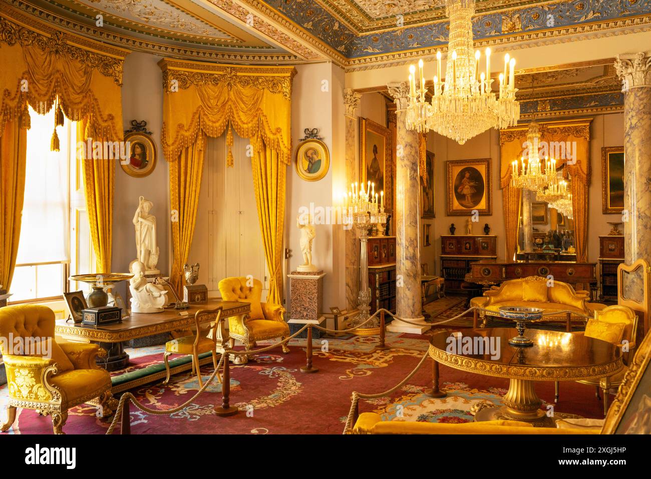 Isle of Wight Osborne House Isle of Wight East Cowes Isle of Wight England Großbritannien GB Europa - Interior Royal Apartments The State Rooms Drawing Room Stockfoto