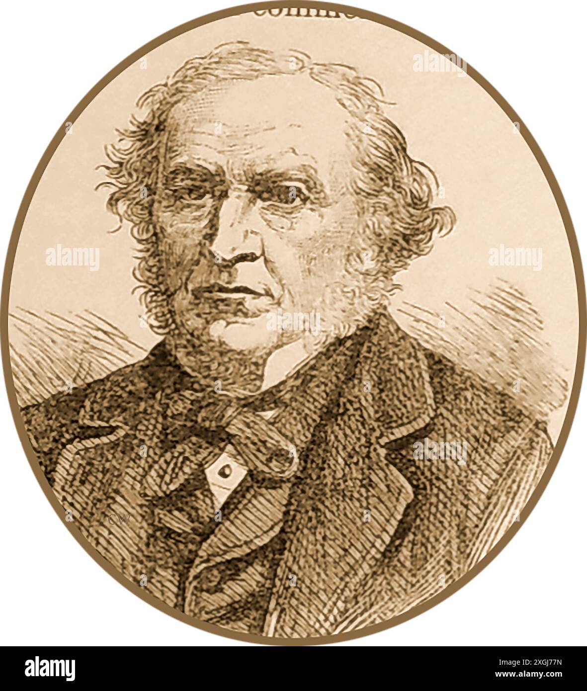 Ein Porträt des britischen Staatsmannes William Ewart Gladstone aus dem 19. Jahrhundert von 1809 bis 1898 Stockfoto