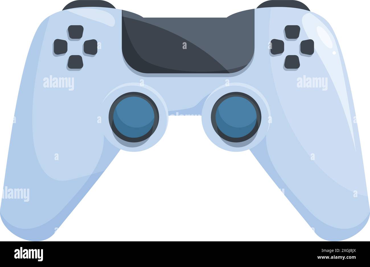 Modernes kabelloses Gamepad für Videospiele mit ergonomischem Design und reaktionsschnellen Tasten für ein fesselndes Spielerlebnis Stock Vektor