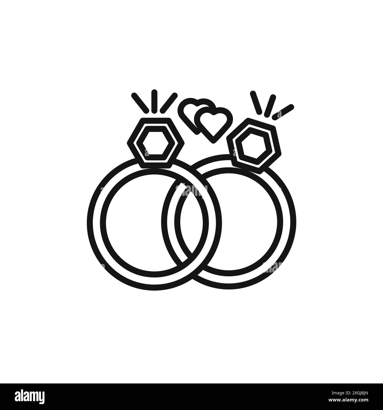 Set-Sammlung des Symbols „Ring verbinden“ für die Web-App-benutzeroberfläche Stock Vektor