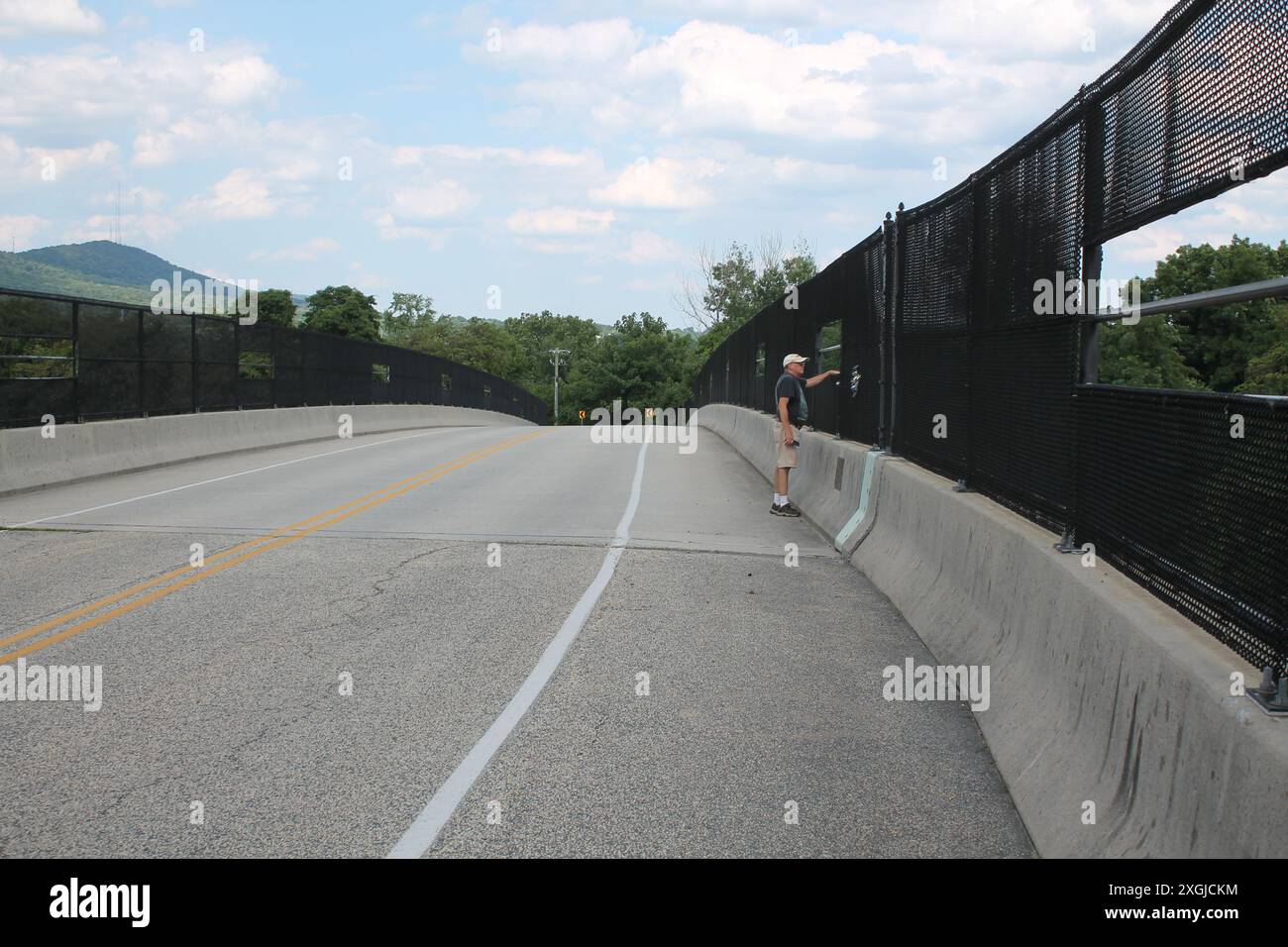 Übersicht Bridge: Ort, um Züge in Pennsylvania zu beobachten Stockfoto