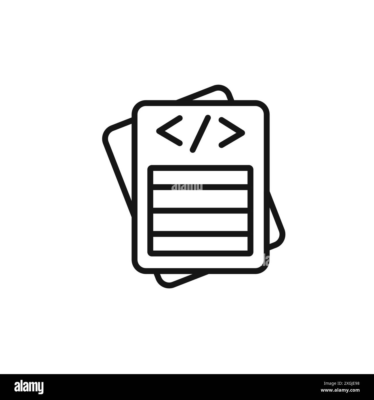 Sammlung von Skriptsymbol Vektor-Logo für Web-App-ui Stock Vektor