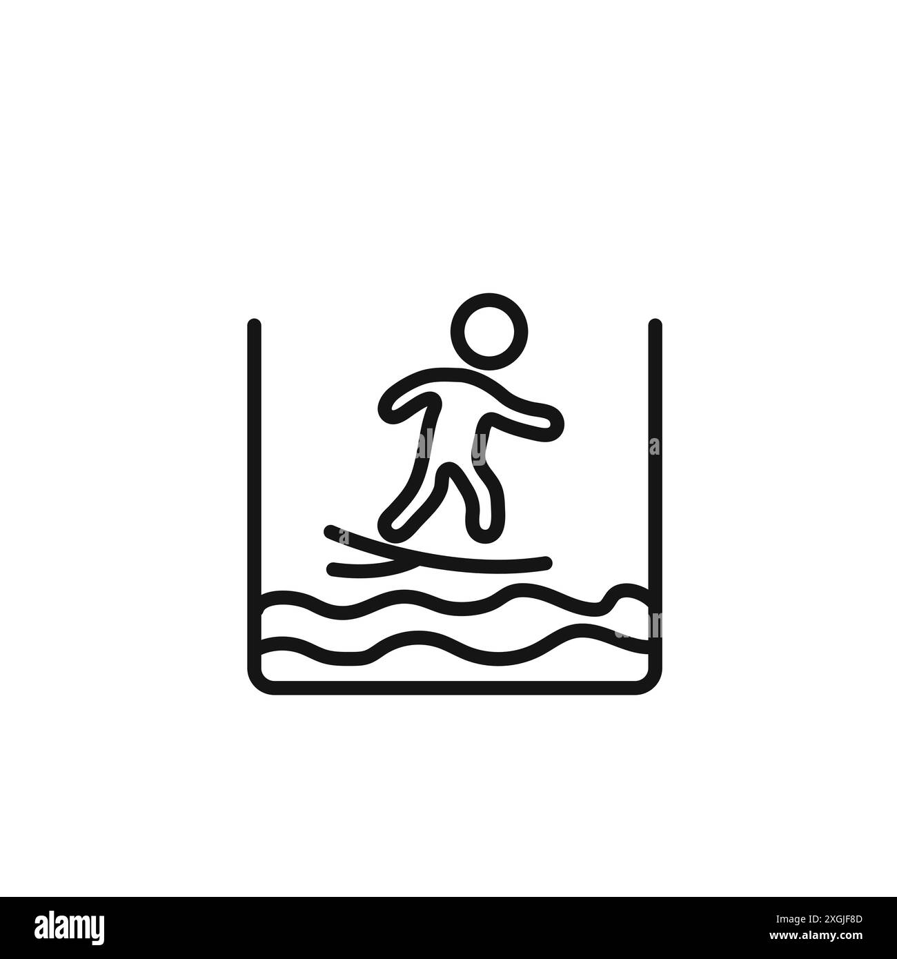 SET-Sammlung des Surfsymbols für die Web-App-benutzeroberfläche Stock Vektor