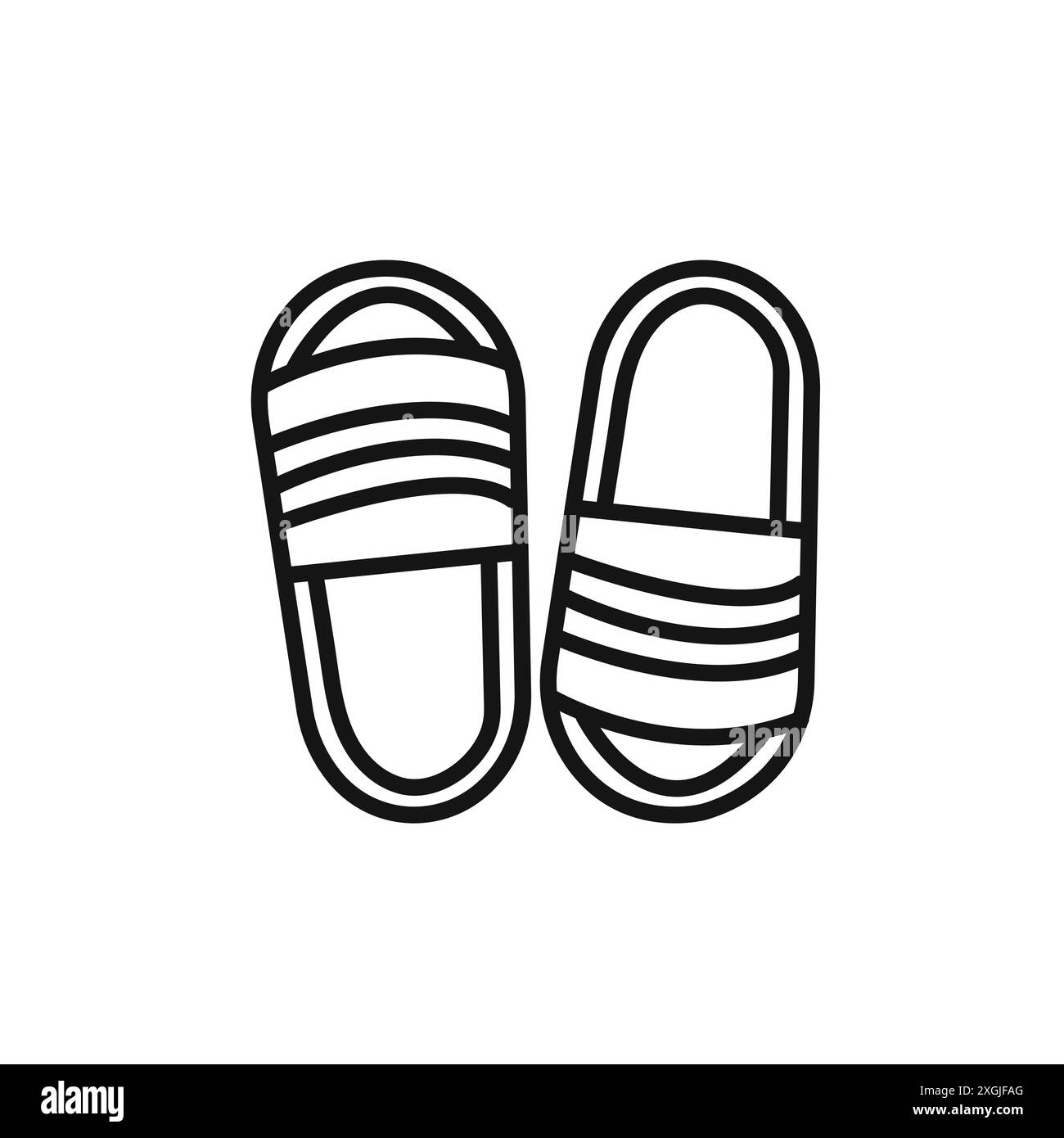 Slipper Symbol Vektor Logo Set Sammlung für Web App ui Stock Vektor