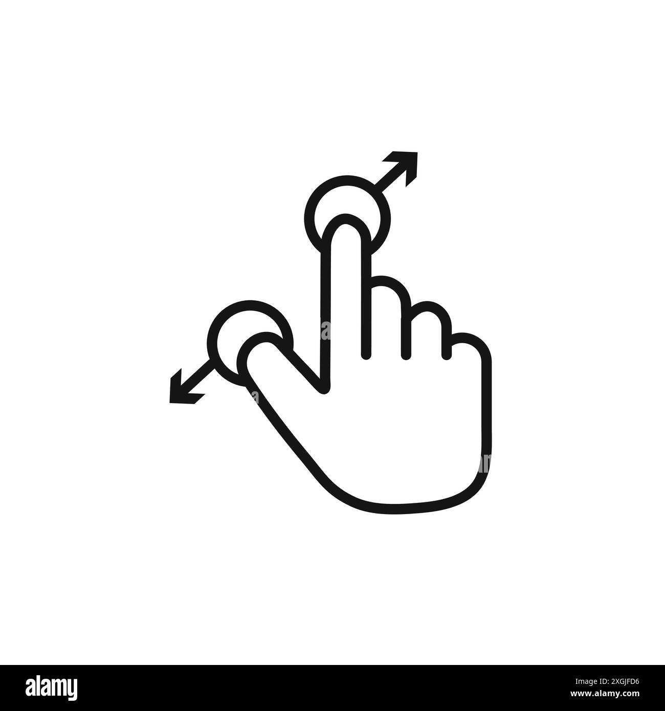 Zoom Gesture Symbol Vektor Logo Set Sammlung für Web App ui Stock Vektor