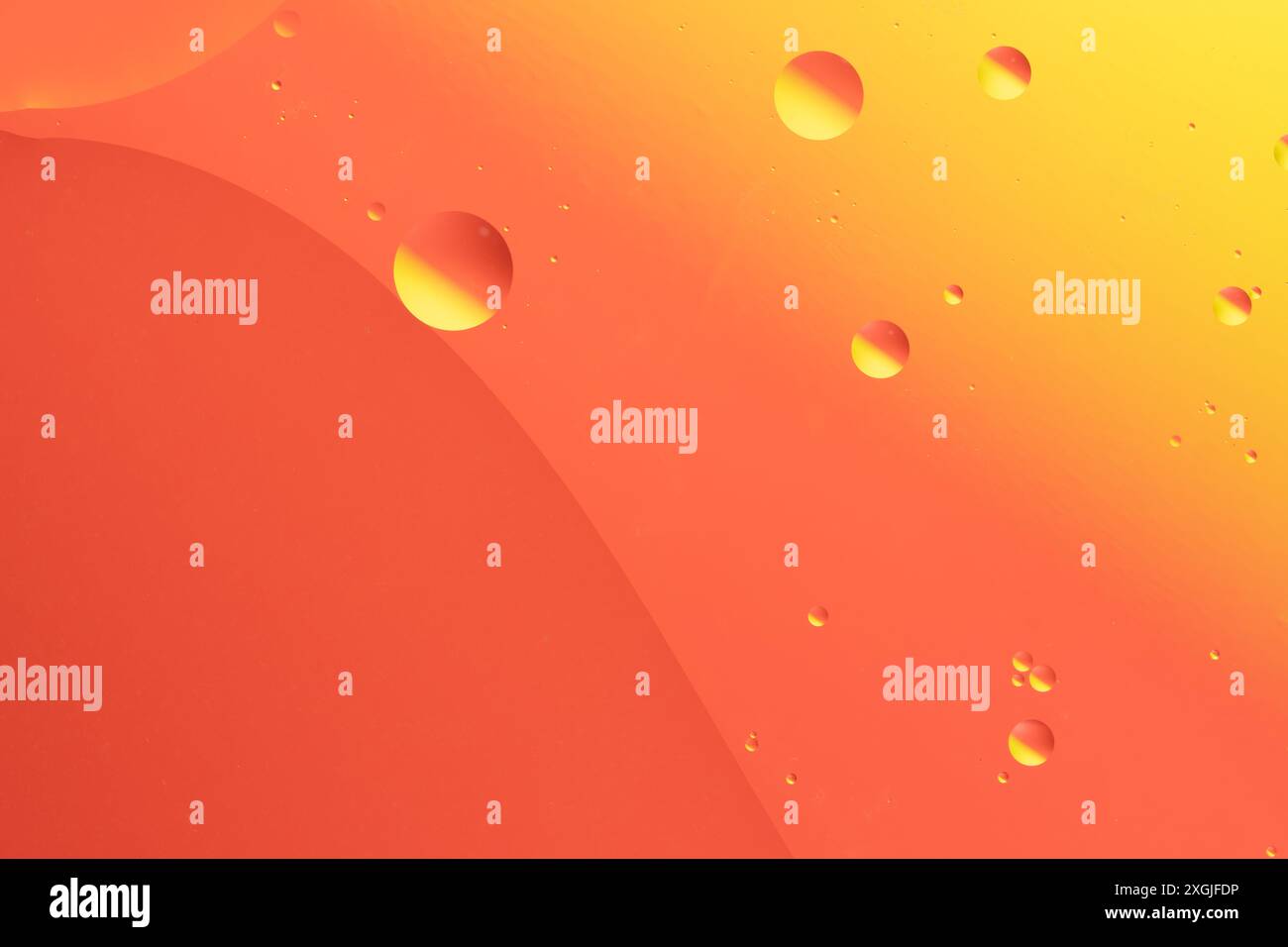 Blasen und Verläufe in warmen Farben Stockfoto