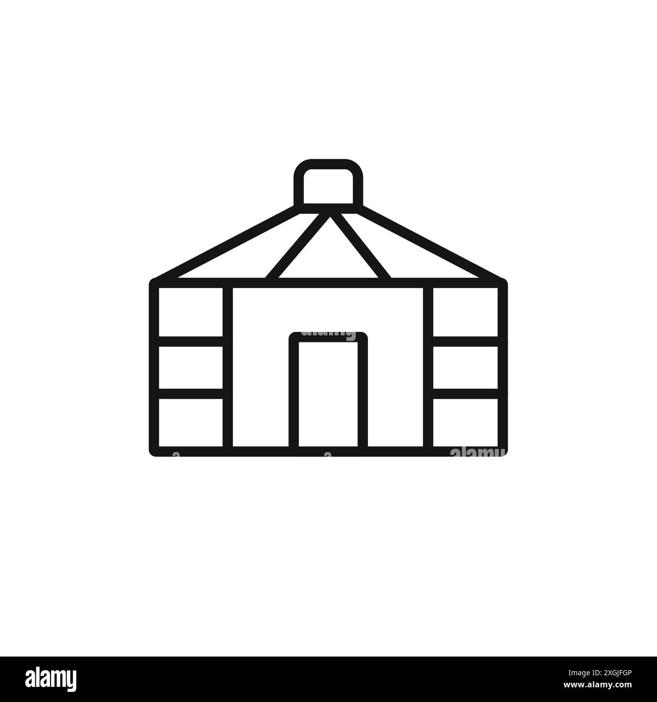 Yurt Icon Vector Logo Set Collection für Web App ui Stock Vektor