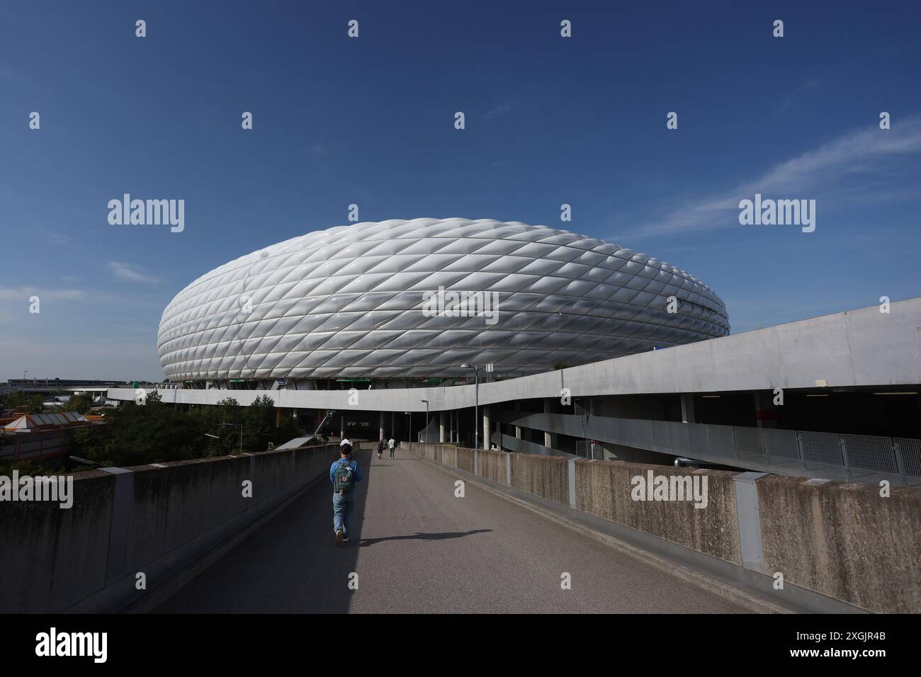 München, Deutschland 09.07.2024: Halbfinale der Allianz Arena UEFA EURO 2024, Fußballspiel Spanien gegen Frankreich in der Münchener Football Arena Stockfoto