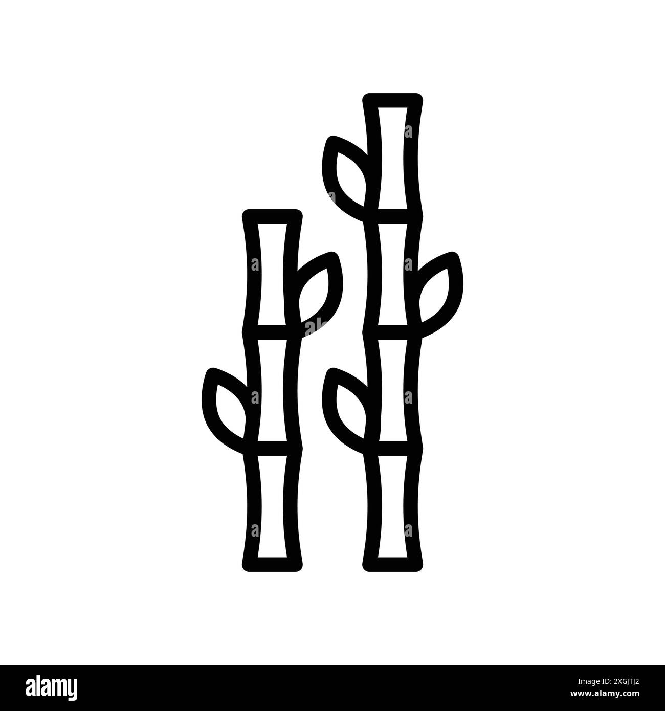 Bambus-Symbol-Vektor-Logo-Set-Sammlung für Web-App-ui Stock Vektor