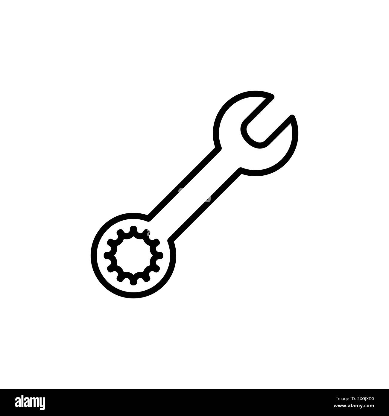 Schraubenschlüssel-Symbol-Vektor-Logo-Set-Kollektion für Web-App-ui Stock Vektor