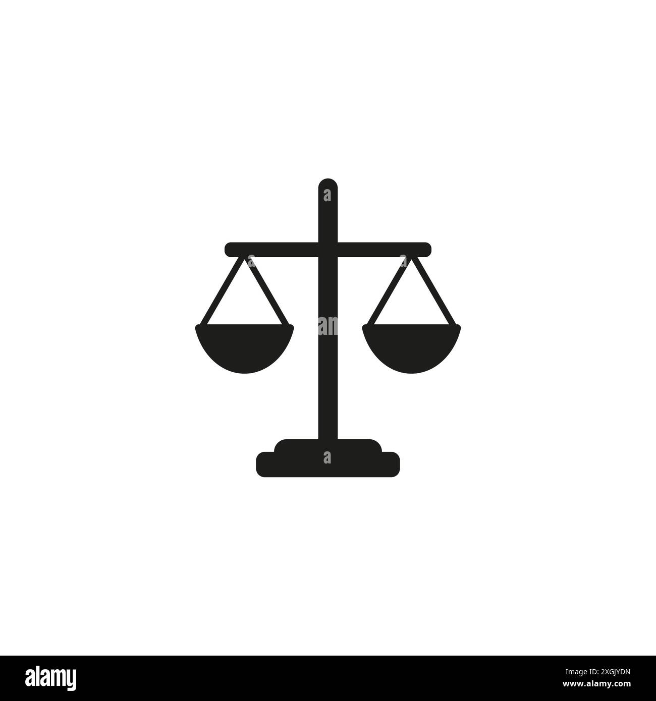 Libra-Symbol. Einfache Vektorillustration auf weißem Hintergrund. Stock Vektor