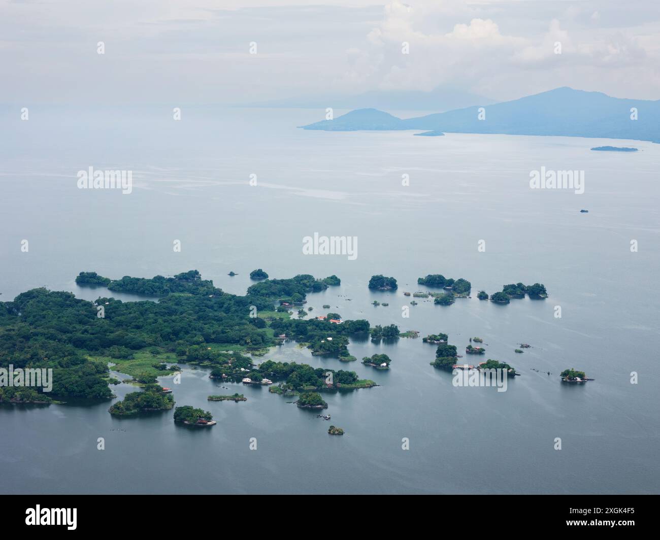 Isletas-Inseln in Nicaragua mittelamerika aus der Vogelperspektive Stockfoto