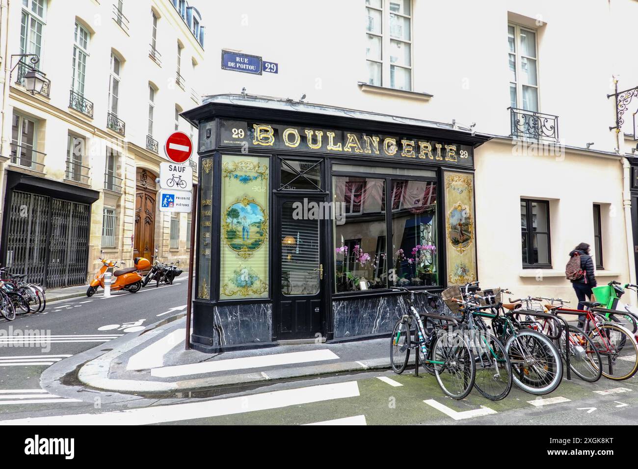 Hôtel du Petit Moulin Paris | Le Marais, vier-Sterne-Boutique-Hotel im Herzen des oberen Marais, in der ältesten Pariser Bäckerei Frankreichs. Stockfoto