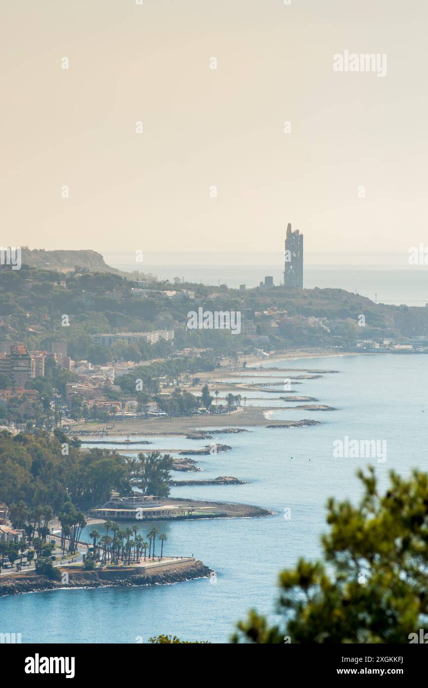 Die Küste von El Palo östlich der Altstadt von malaga, spanien. Stockfoto