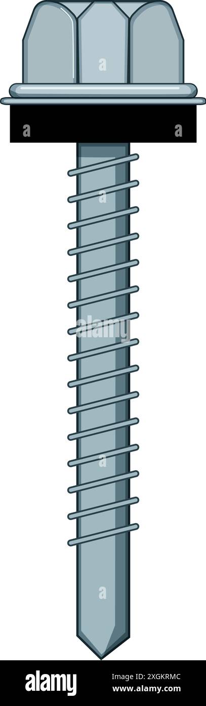 Schraube Dachschraube Cartoon Vektor Illustration Stock Vektor