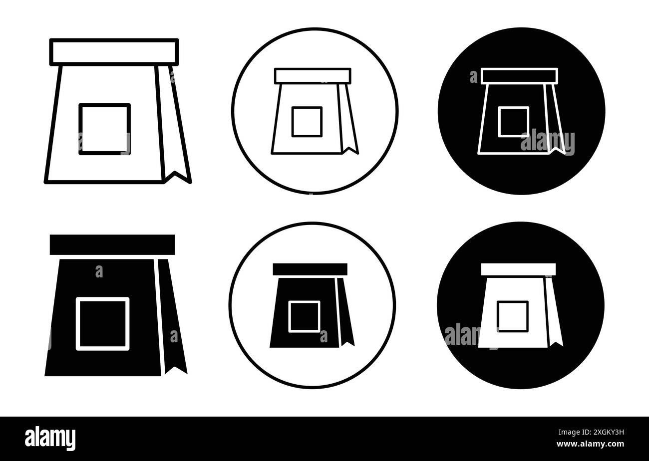 Symbol-Logo-Vektorumriss in Schwarz-weiß Stock Vektor