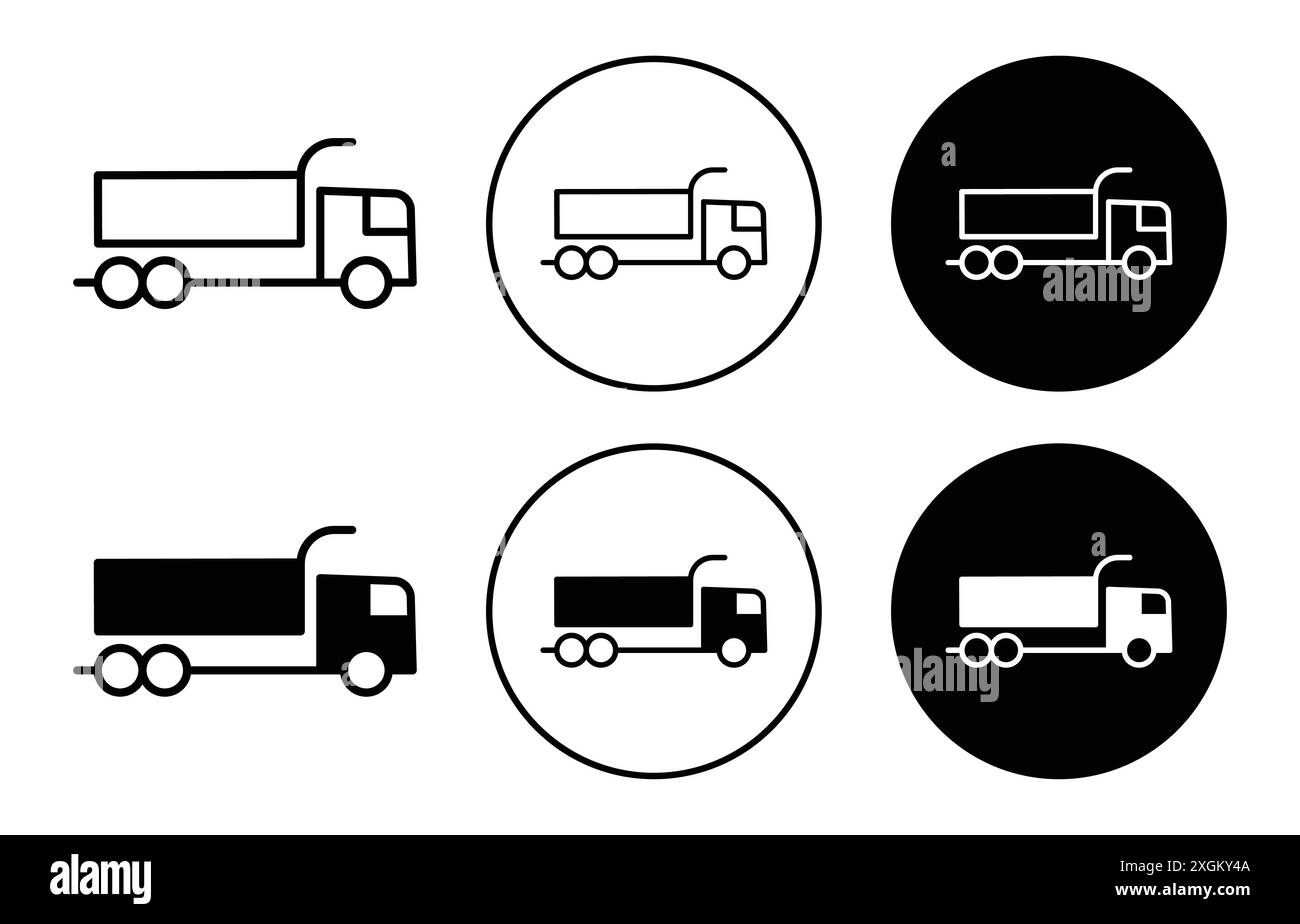 Symbol des Kipphebels Logo Vektorumrandung in Schwarz-weiß Stock Vektor