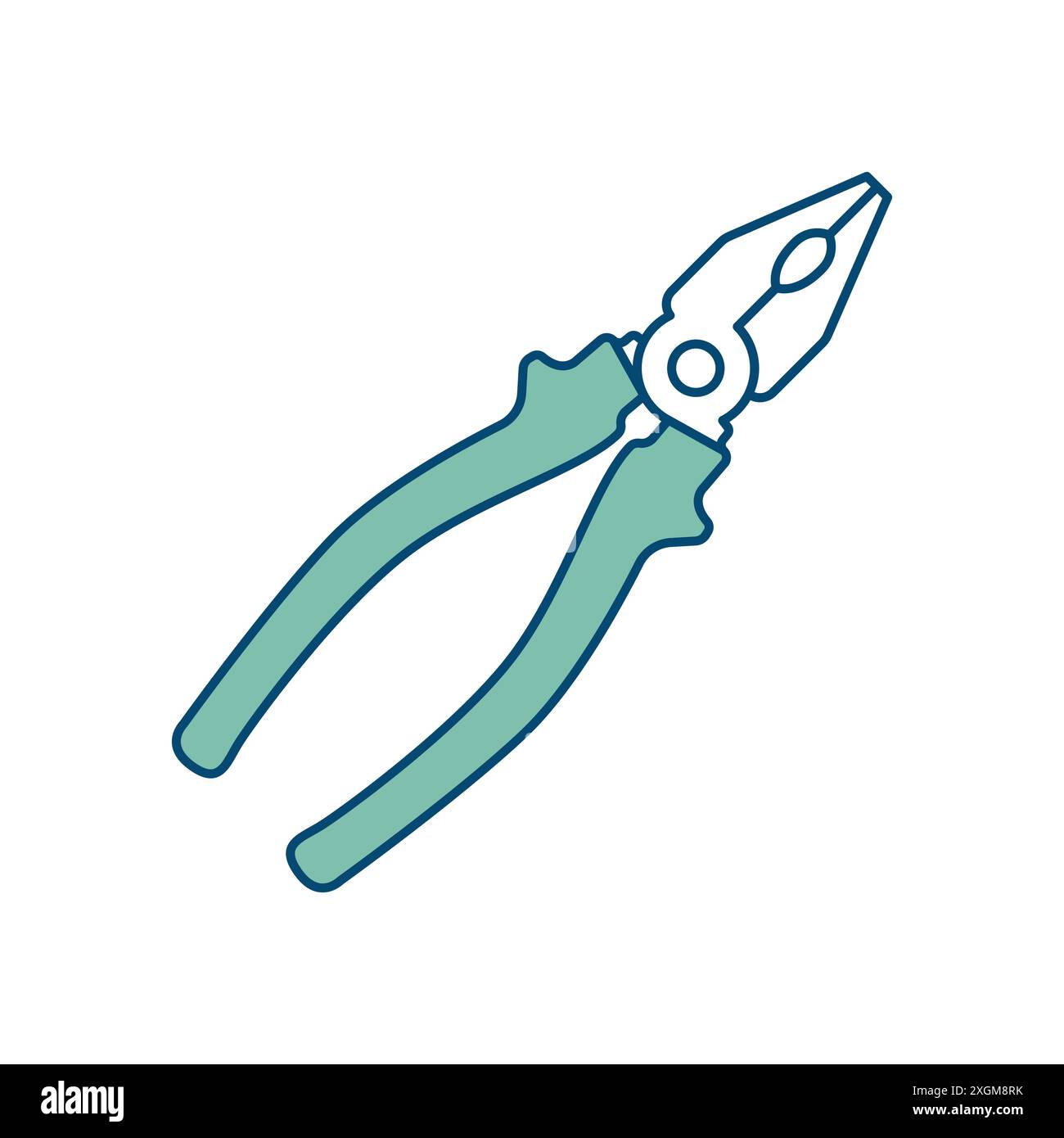 Zangen-Symbol Vektor-Designvorlage in weißem Hintergrund Stock Vektor
