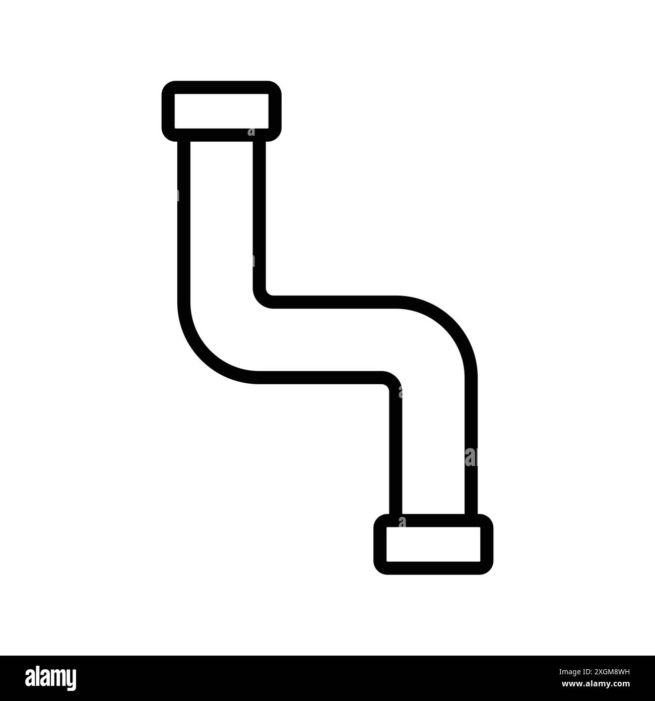 Vektor-Designvorlage für Rohrleitungen in weißem Hintergrund Stock Vektor